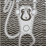neon colouring — jungle a4 (16 pages, pages noires)