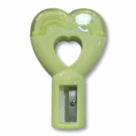 taille‑crayon coeur — taille‑crayon + gomme intégrée