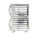 set 12 marqueurs acryliques kalino — mallette plastique