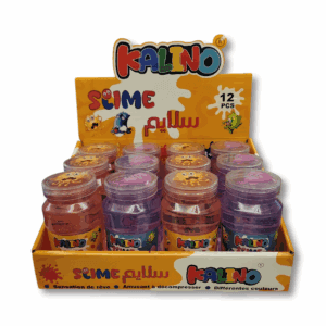 slime kalino — pots colorés avec personnages en 12 pièces