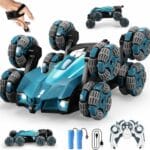 voiture rc stunt avec spray & contrôle gestuel (bleu)