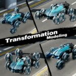 voiture rc stunt avec spray & contrôle gestuel (bleu)