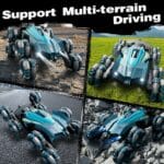 voiture rc stunt avec spray & contrôle gestuel (bleu)