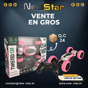 voiture télécommandée 4wd "twisted car" 2.4ghz (rose)