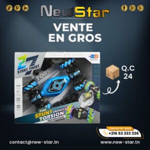 voiture télécommandée stunt "twist torsion" — spray & montre 2.4ghz