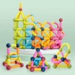 jeu de construction magnétique 42 pièces (magnetic sticks) – stem 3+ créativité & logique