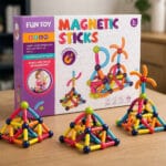 jeu de construction magnétique 84 pièces (magnetic sticks)