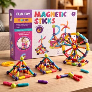 jeu de construction magnétique 84 pièces (magnetic sticks)