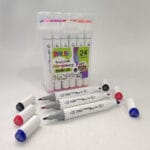 stylos feutres acryliques kalino double pointe – set 24 couleurs