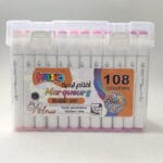 stylos feutres kalino double tête – set 108 couleurs