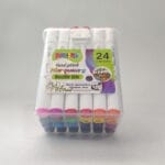 stylos feutres acryliques kalino double pointe – set 24 couleurs