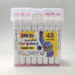 marqueurs acryliques kalino double tête – set 48 couleurs