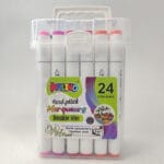 stylos feutres acryliques kalino double pointe – set 24 couleurs