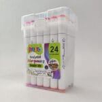stylos feutres acryliques kalino double pointe – set 24 couleurs