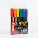 stylos feutres acryliques kalino – set 6 couleurs