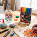 stylos feutres acryliques kalino – set 6 couleurs