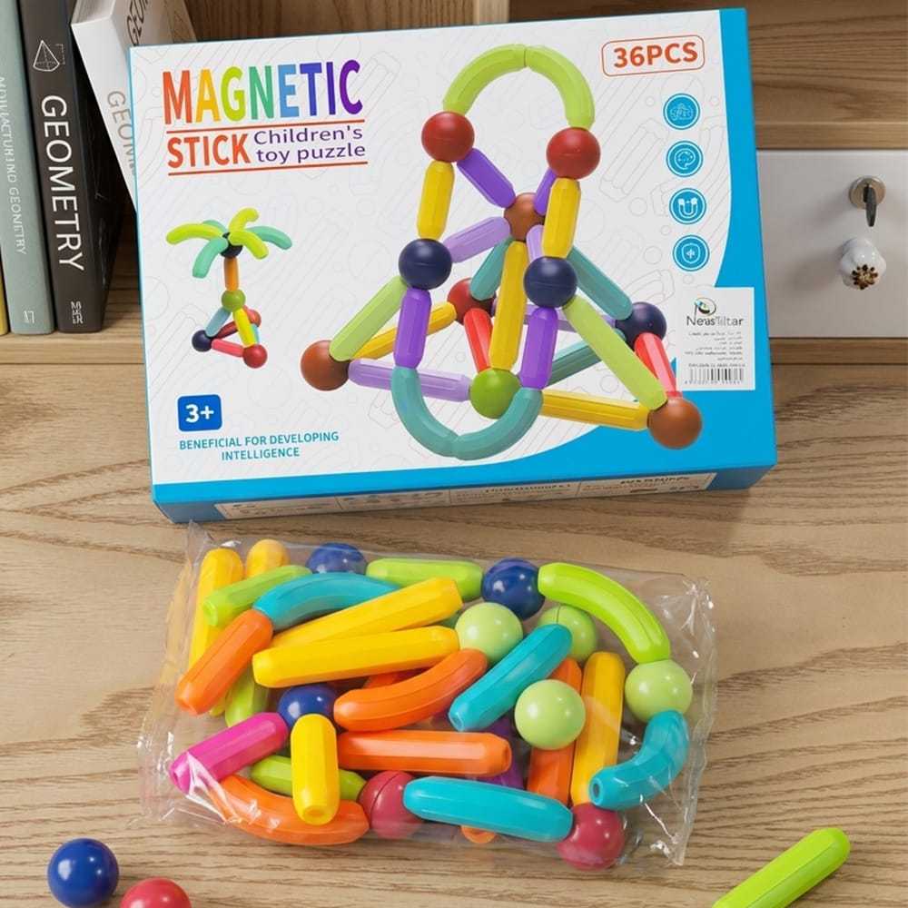 jeu de construction magnétique 36 pièces (magnetic stick)