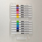 stylos feutres acryliques kalino – set 12 couleurs (pointe 3,5 mm)