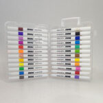 stylos feutres acryliques kalino – set 24 couleurs (pointe 3,5 mm)