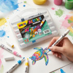 stylos feutres acryliques kalino – set 12 couleurs