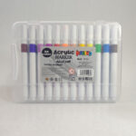 stylos feutres acryliques kalino – set 24 couleurs (pointe 3,5 mm)
