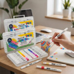 stylos feutres acryliques kalino – set 36 couleurs